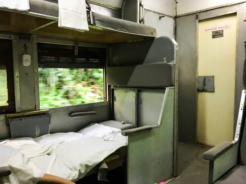 Y to B train inside cabin The Roaming Fork