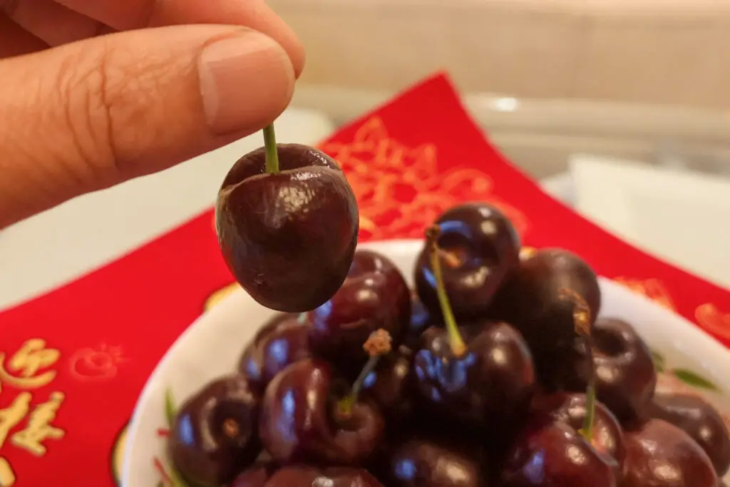 Chilean cherries being used in China